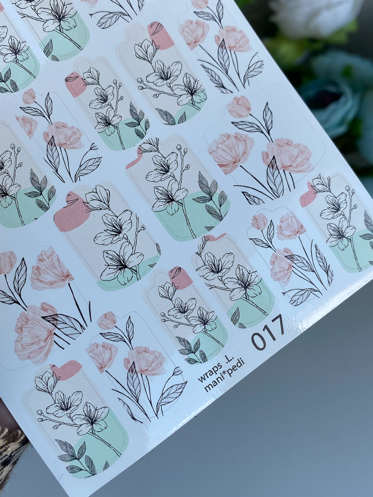 Pedicure nail wrap wnb 017