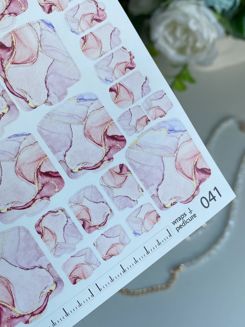 Pedicure nail wrap films wnb 041