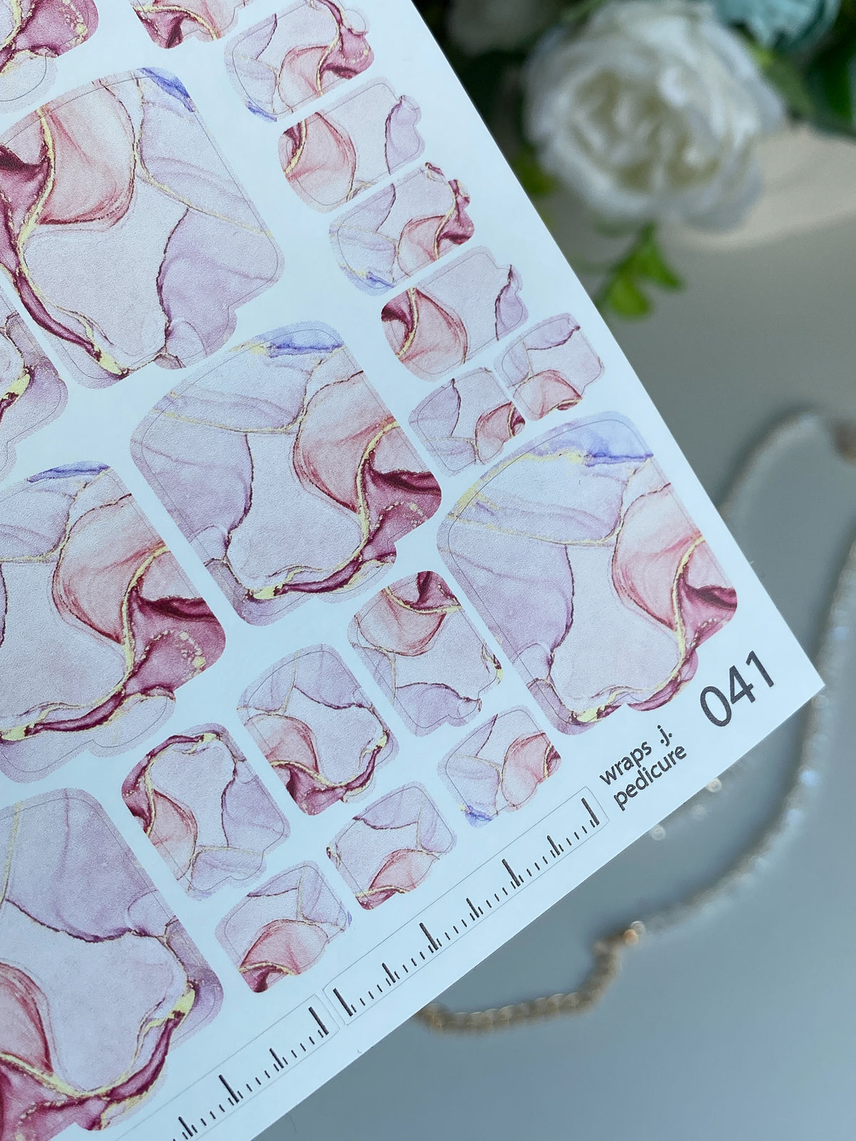 Pedicure nail wrap films wnb 041