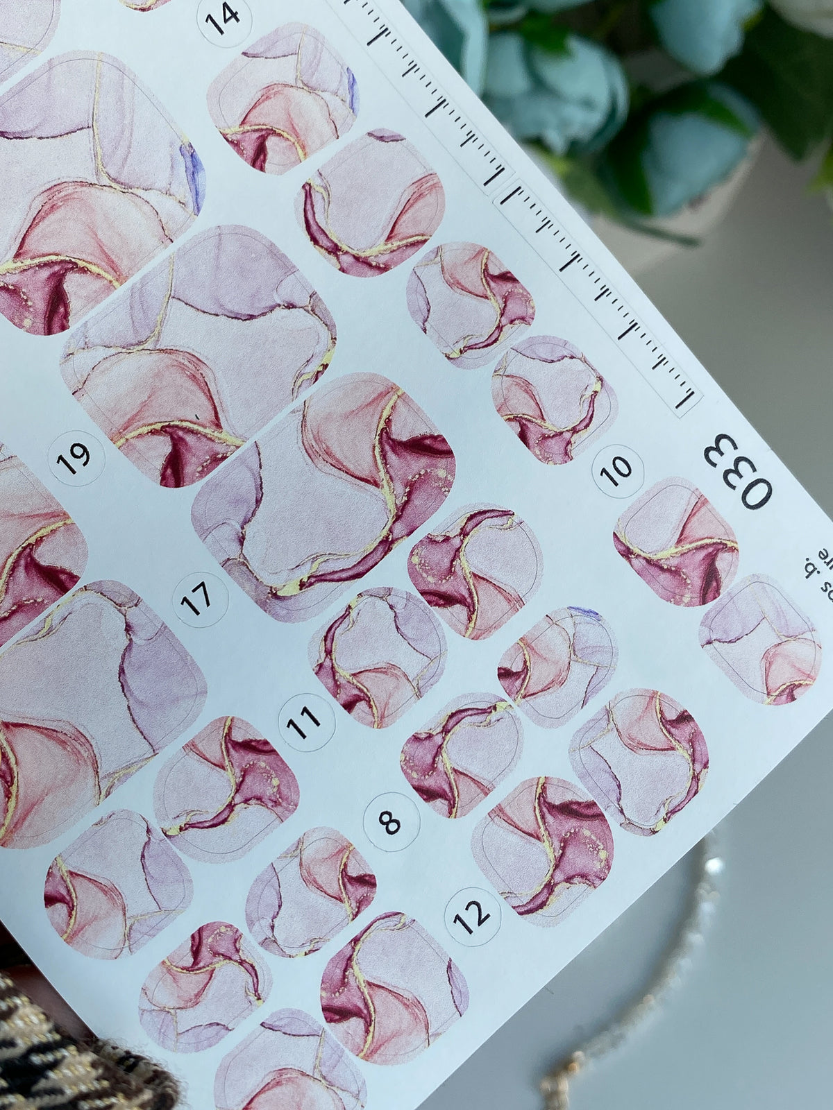 Pedicure nail wrap films wnb 033