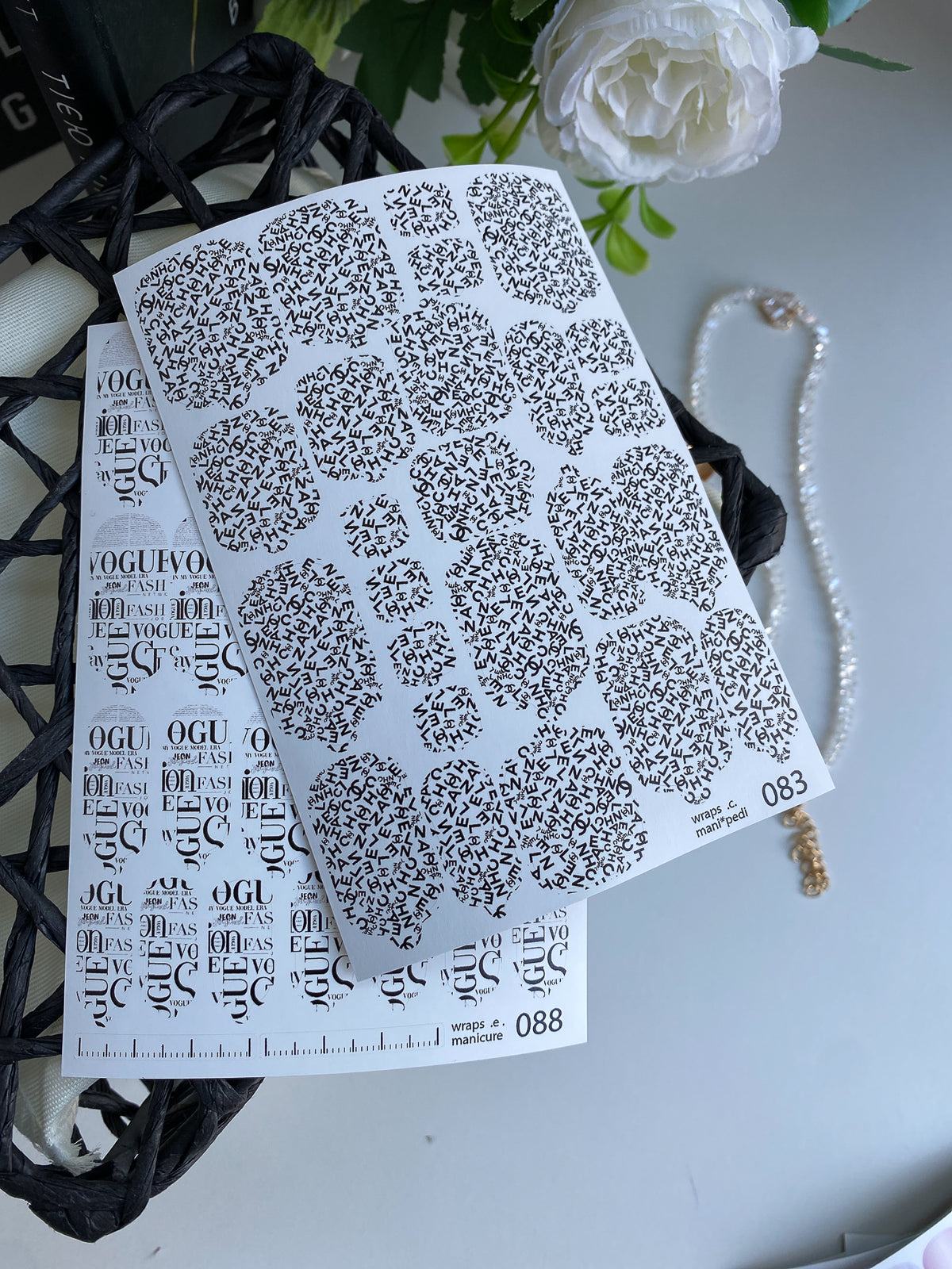 Pedicure nail wrap wnb 083