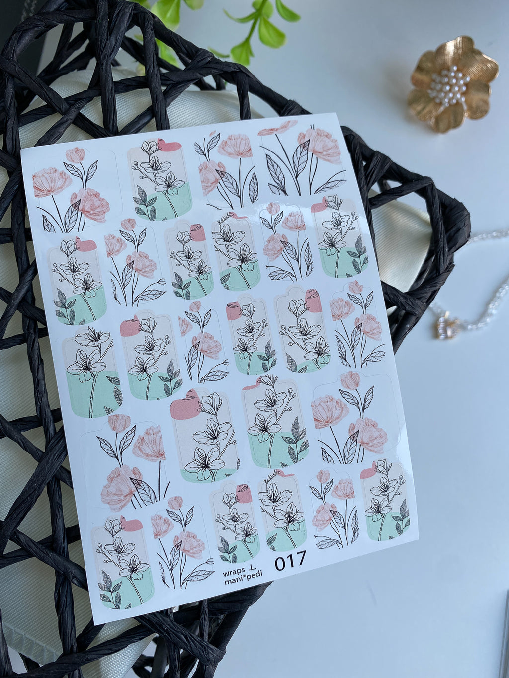 Pedicure nail wrap wnb 017