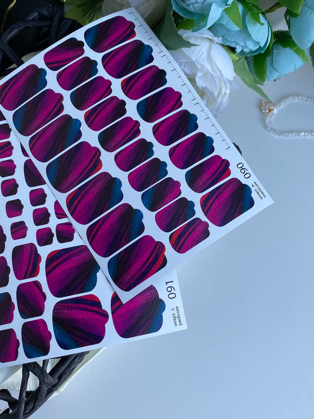 Pedicure nail wrap wnb 091