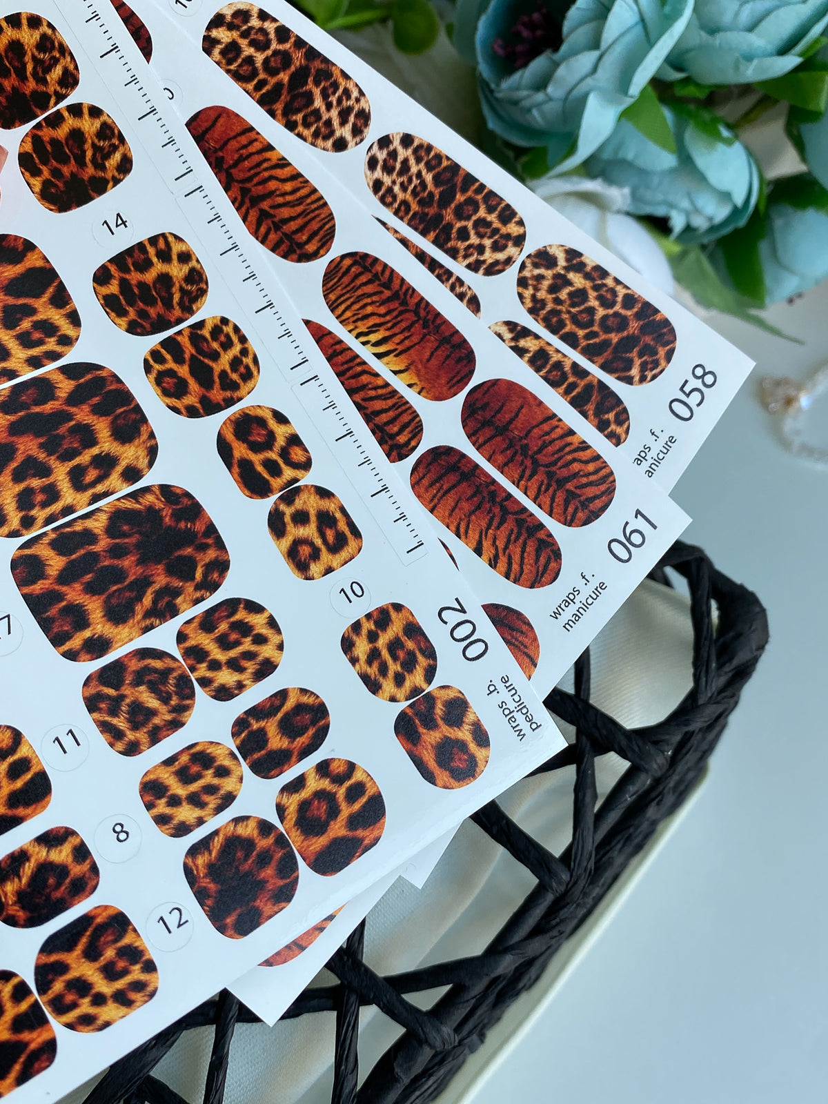 Pedicure nail wrap films wnb 002