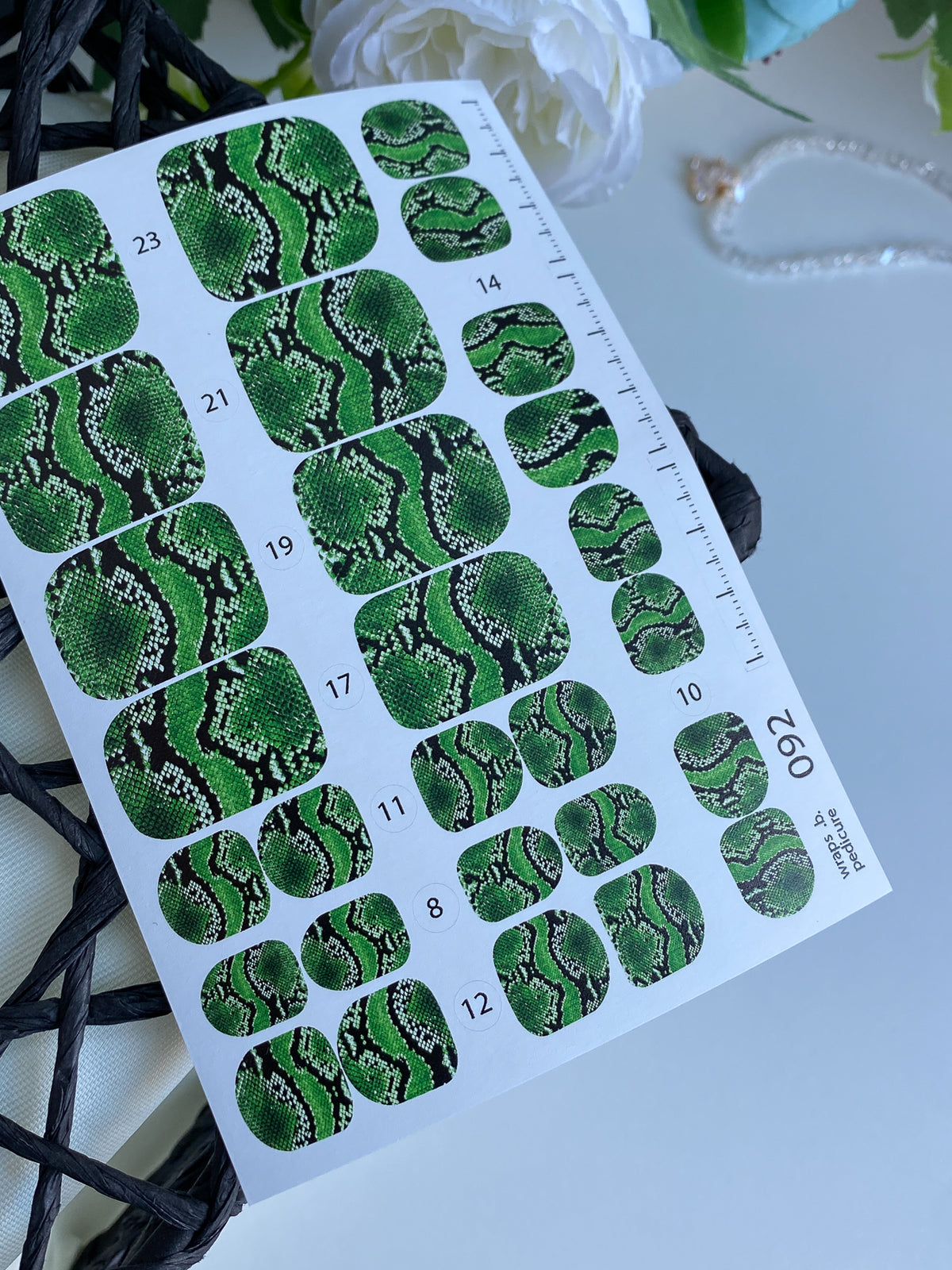 Pedicure nail wrap wnb 092