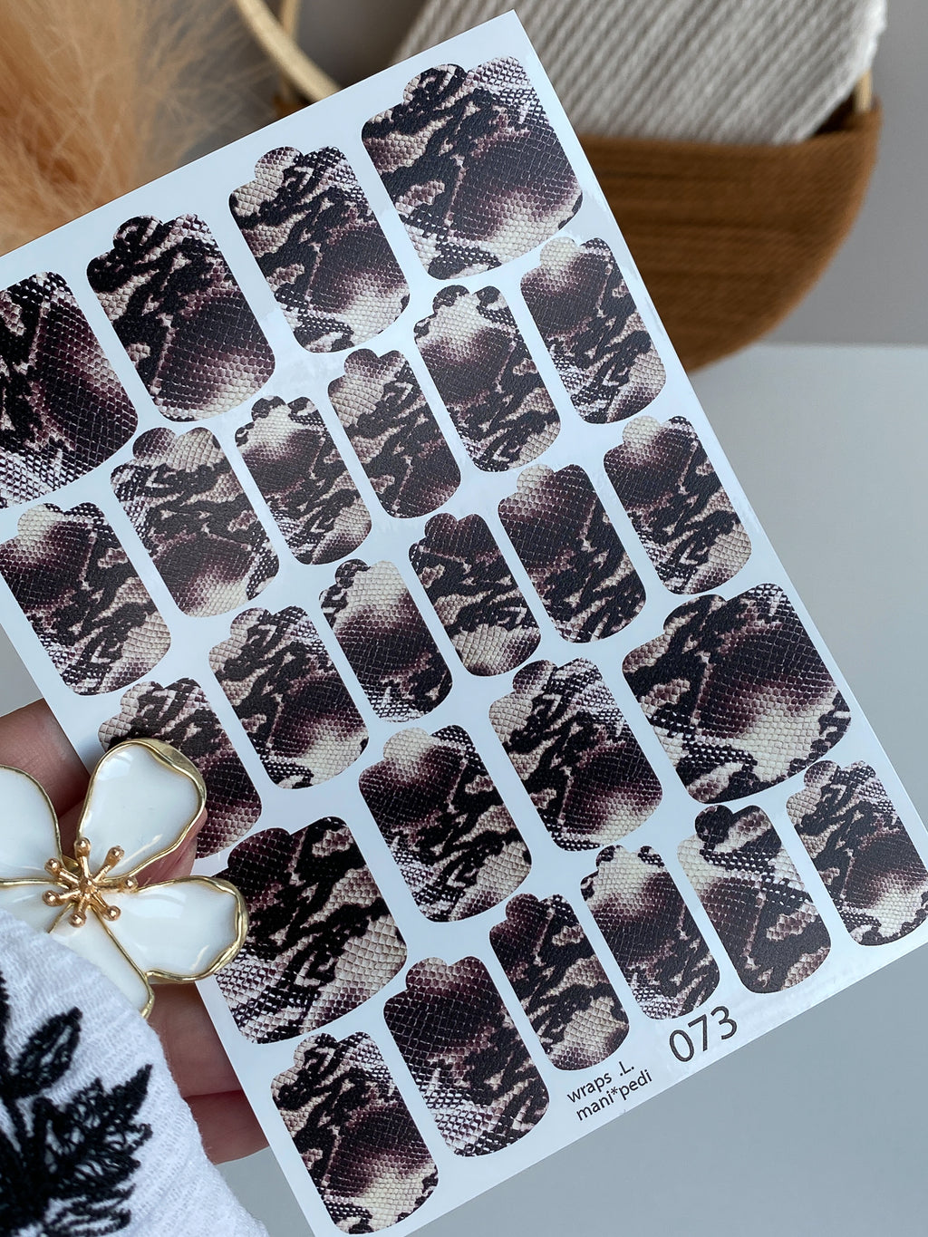 Pedicure nail wrap wnb 073