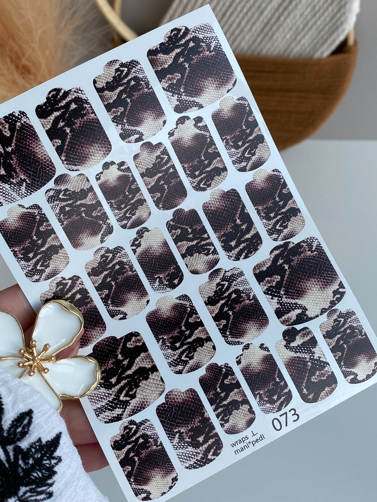 Pedicure nail wrap wnb 073