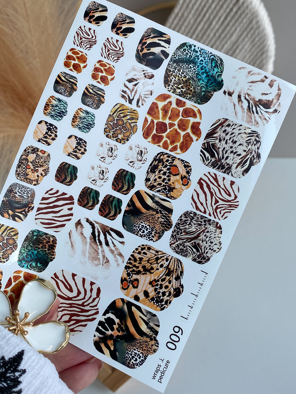 Pedicure nail wrap films wnb 009