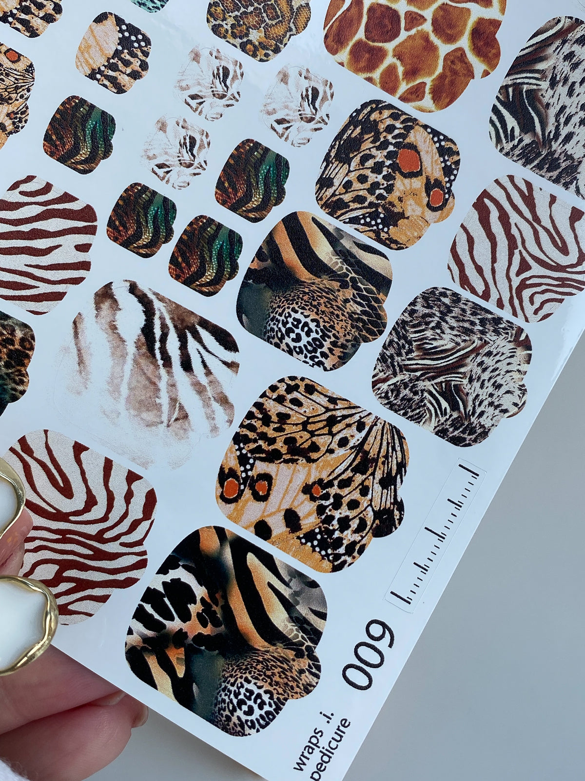 Pedicure nail wrap films wnb 009