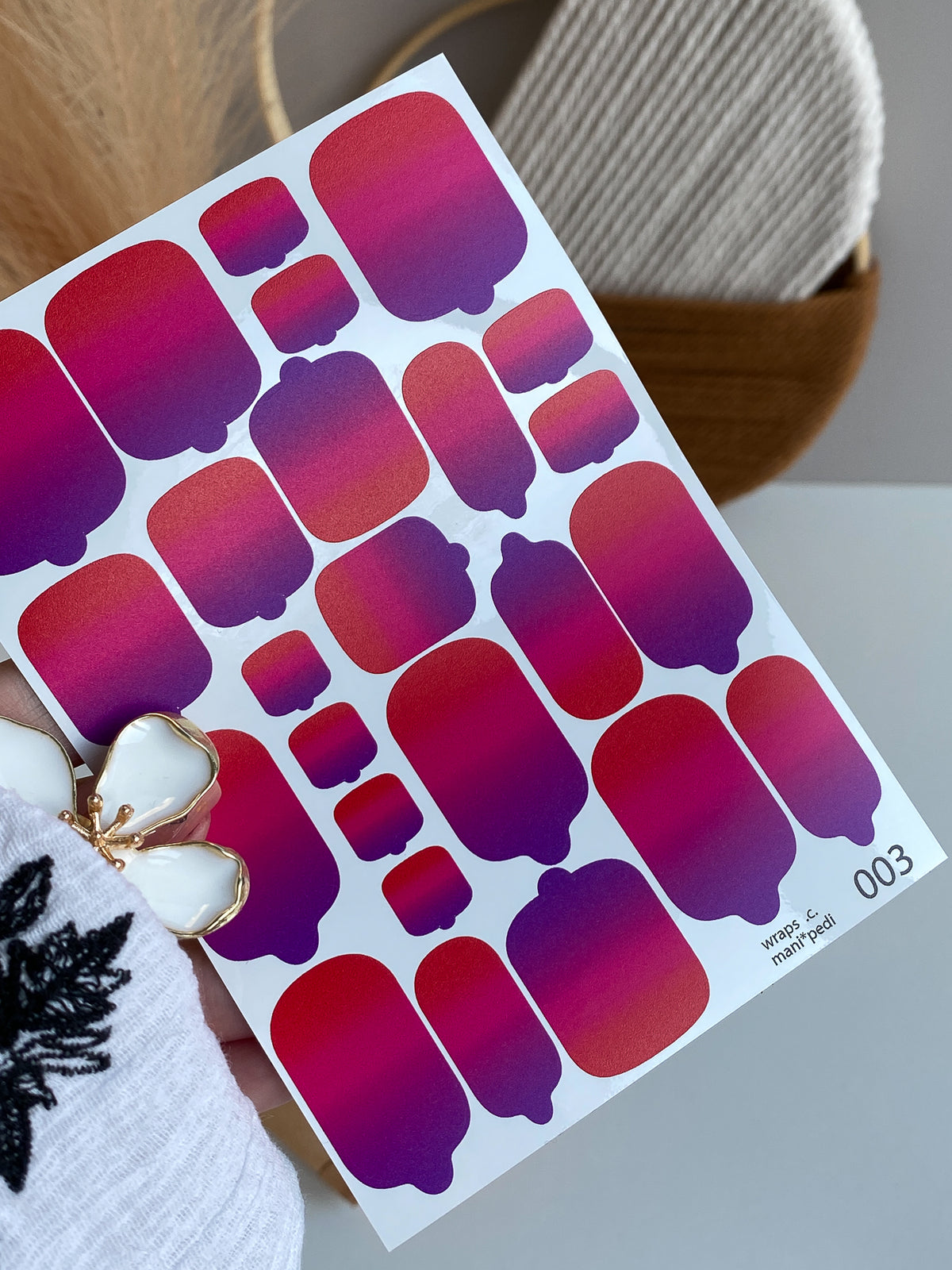 Pedicure nail wrap wnb 003