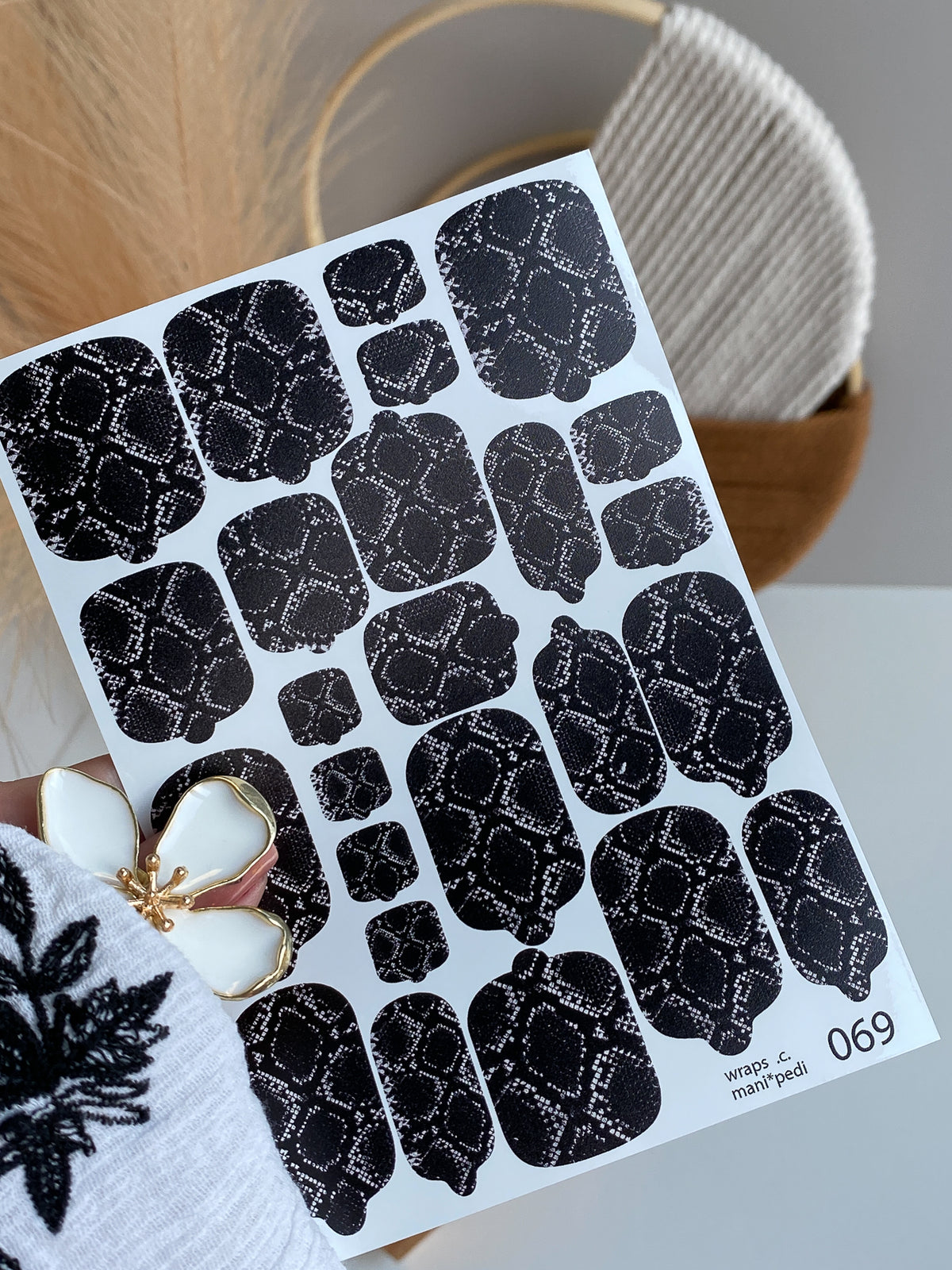 Pedicure nail wrap wnb 069