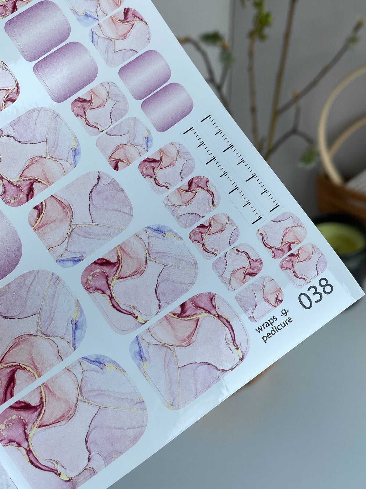 Pedicure nail wrap films wnb 038
