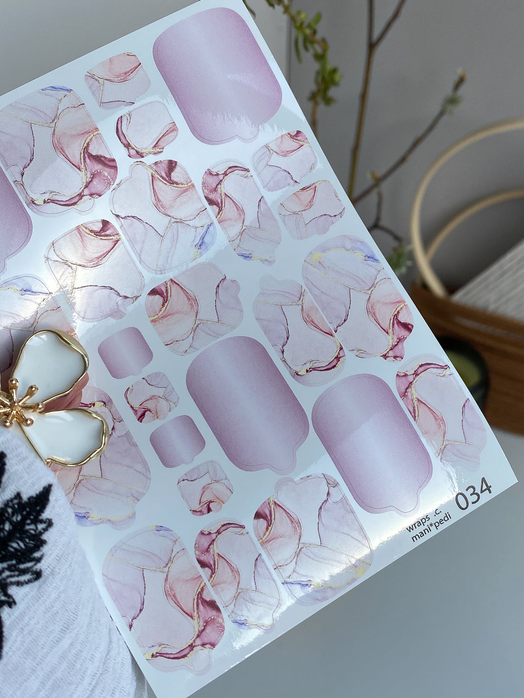 Pedicure nail wrap wnb 034