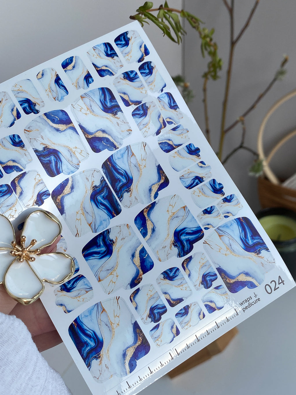 Pedicure nail wrap films wnb 024