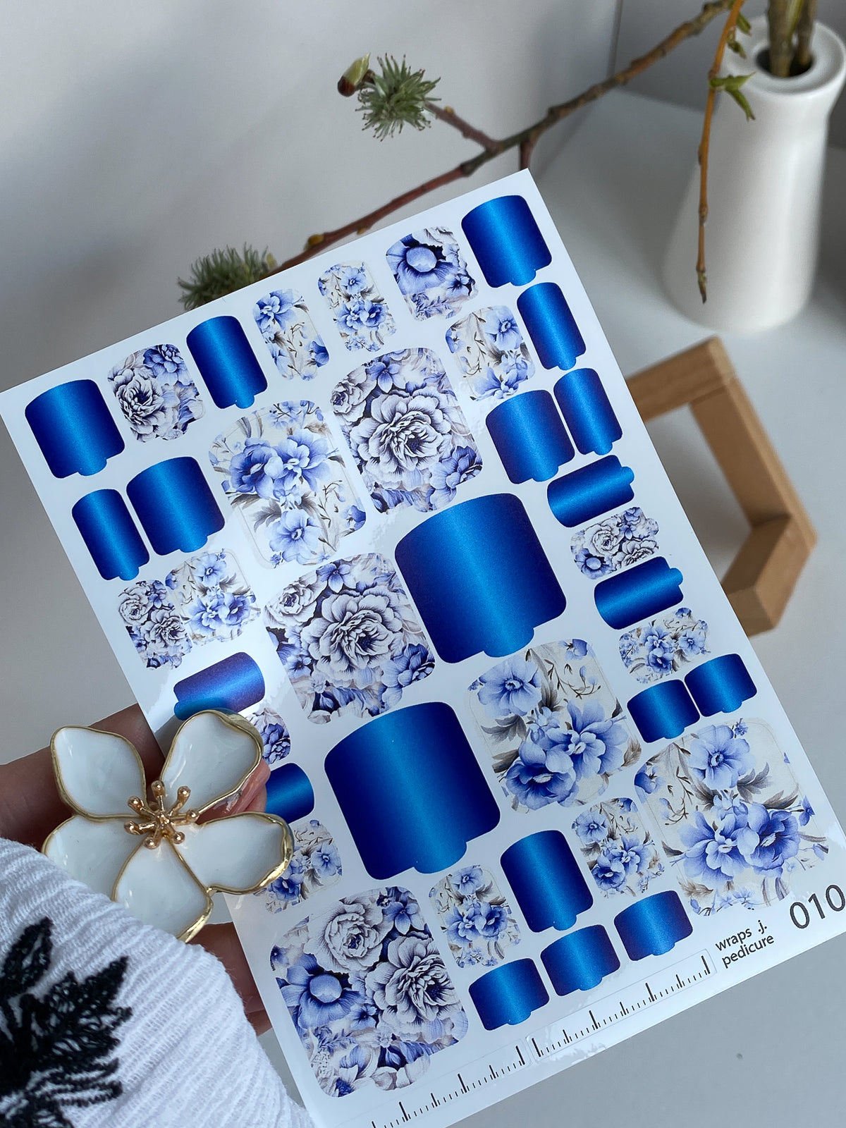 Pedicure nail wrap films wnb 010