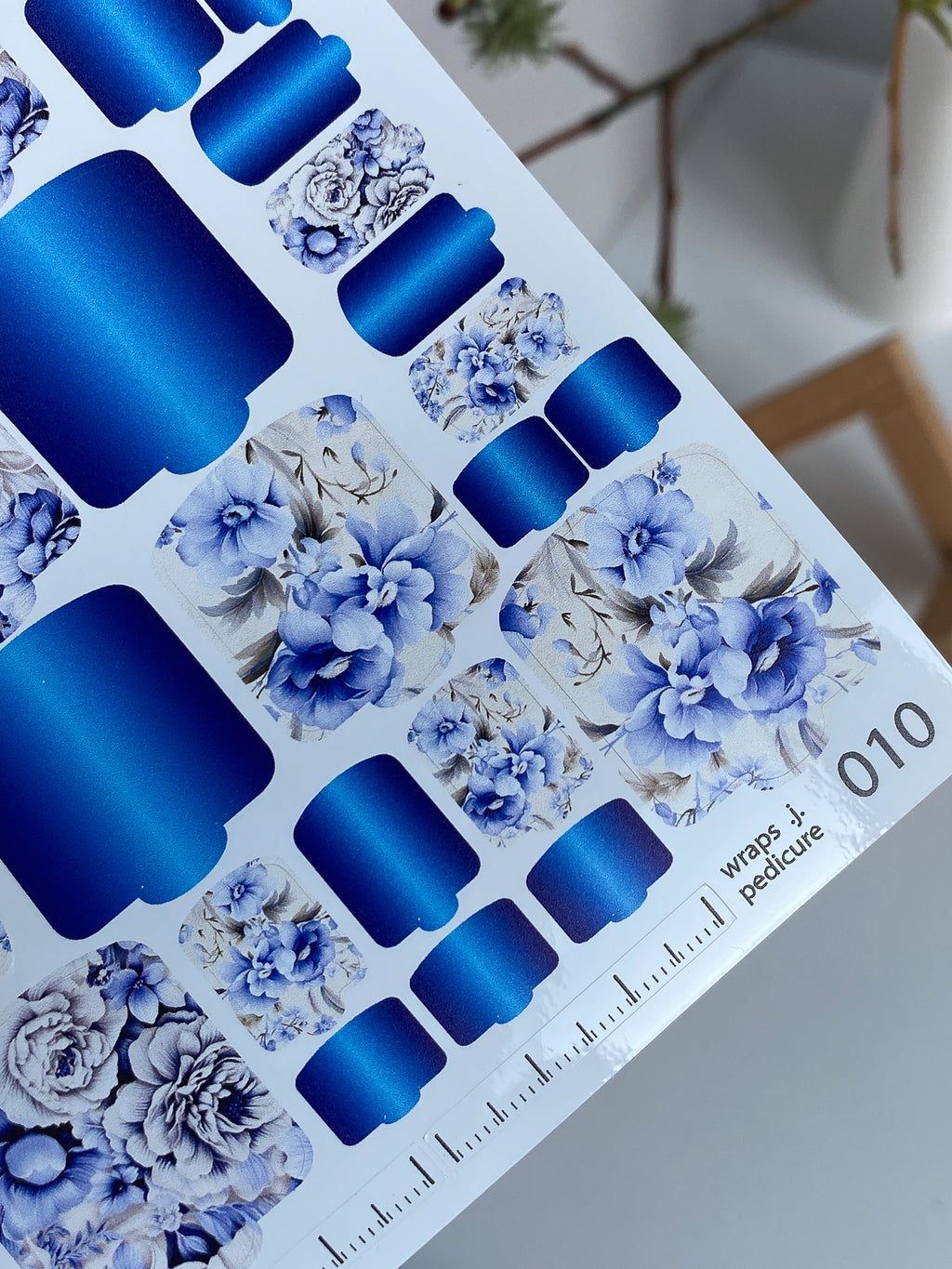 Pedicure nail wrap films wnb 010