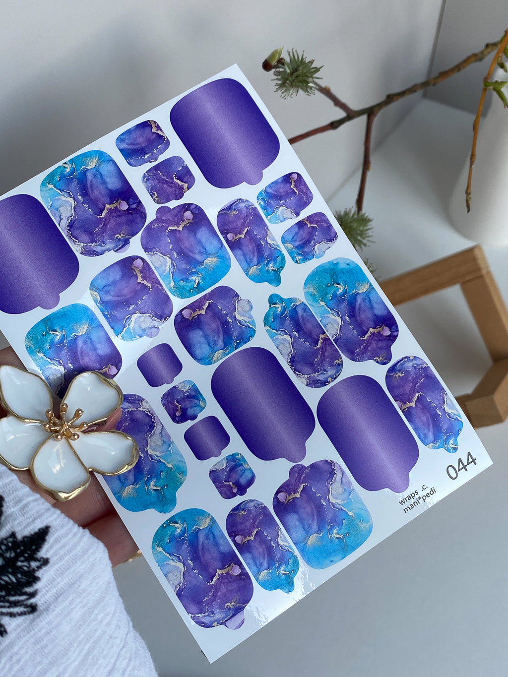 Pedicure nail wrap wnb 044
