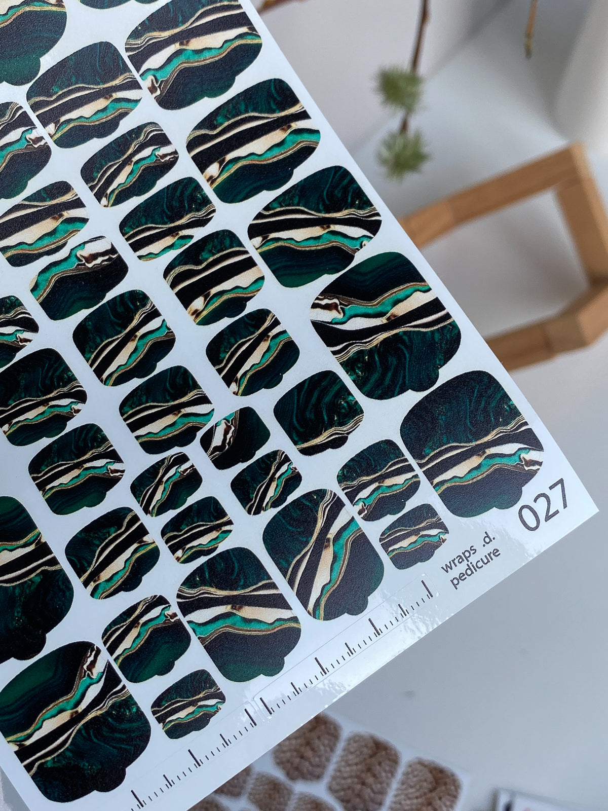 Pedicure nail wrap films wnb 027