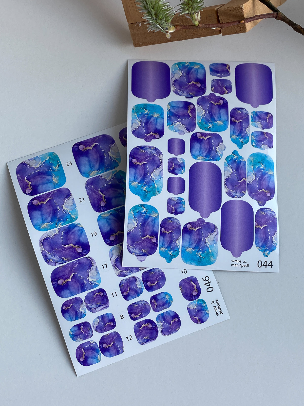 Pedicure nail wrap films wnb 046