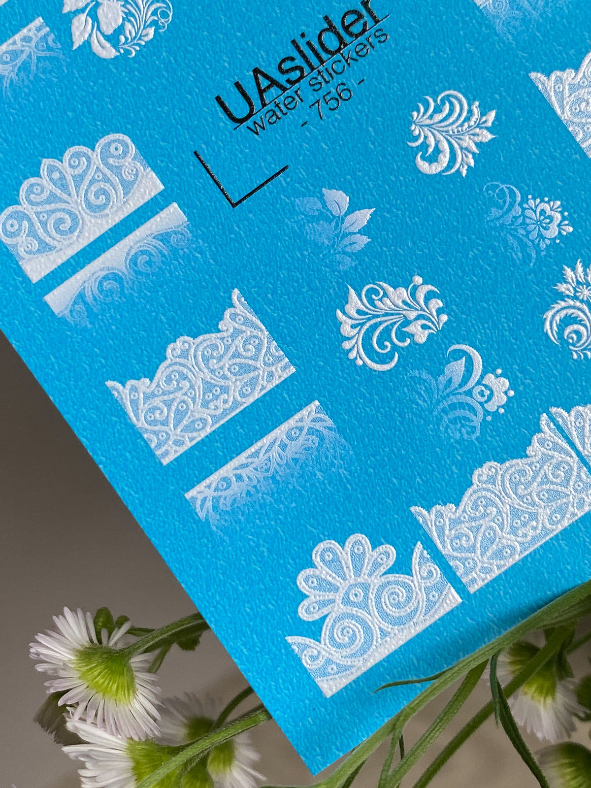 Nail slider decals on any background 756