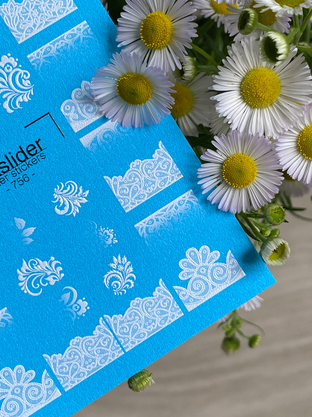 Nail slider decals on any background 756