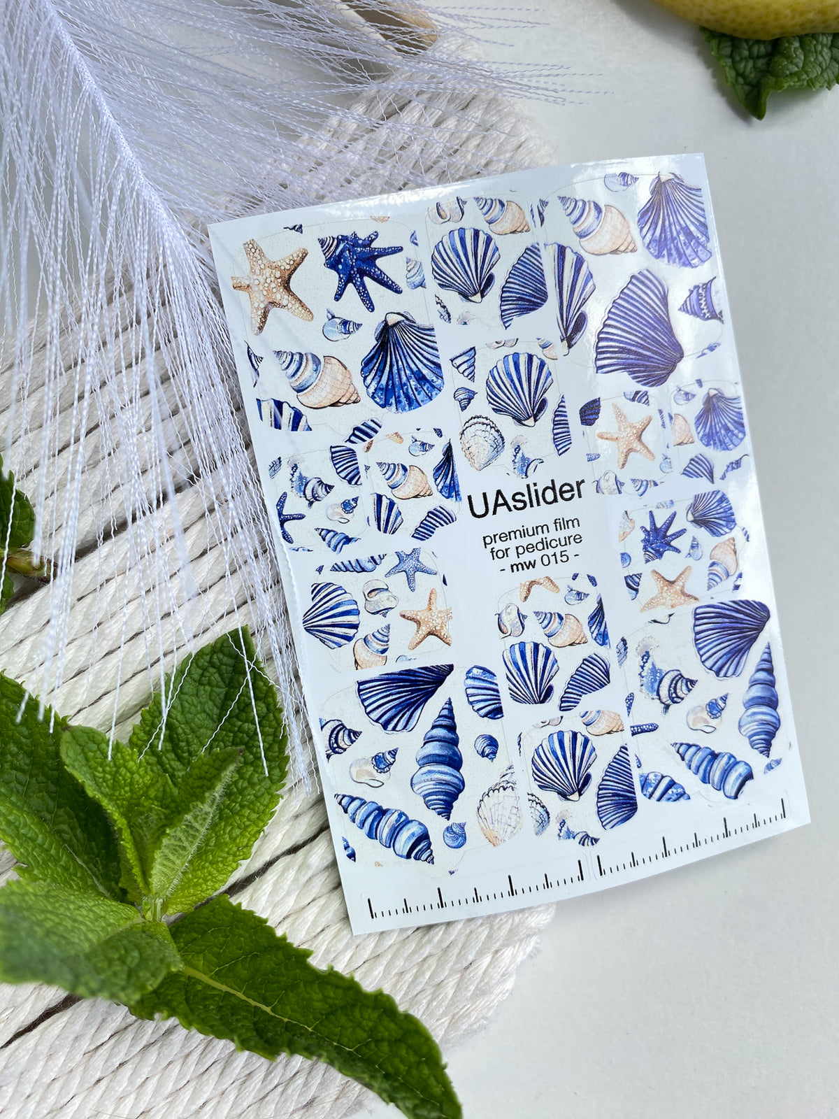 Pedicure nail wrap films mw 015