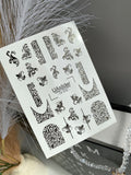 Foil  Nail slider decals on any background CF_575