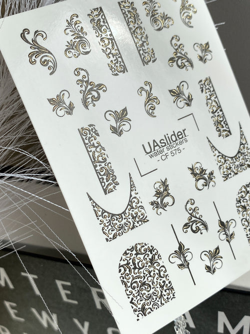 Foil  Nail slider decals on any background CF_575