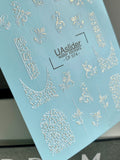 Foil  Nail slider decals on any background CF_574