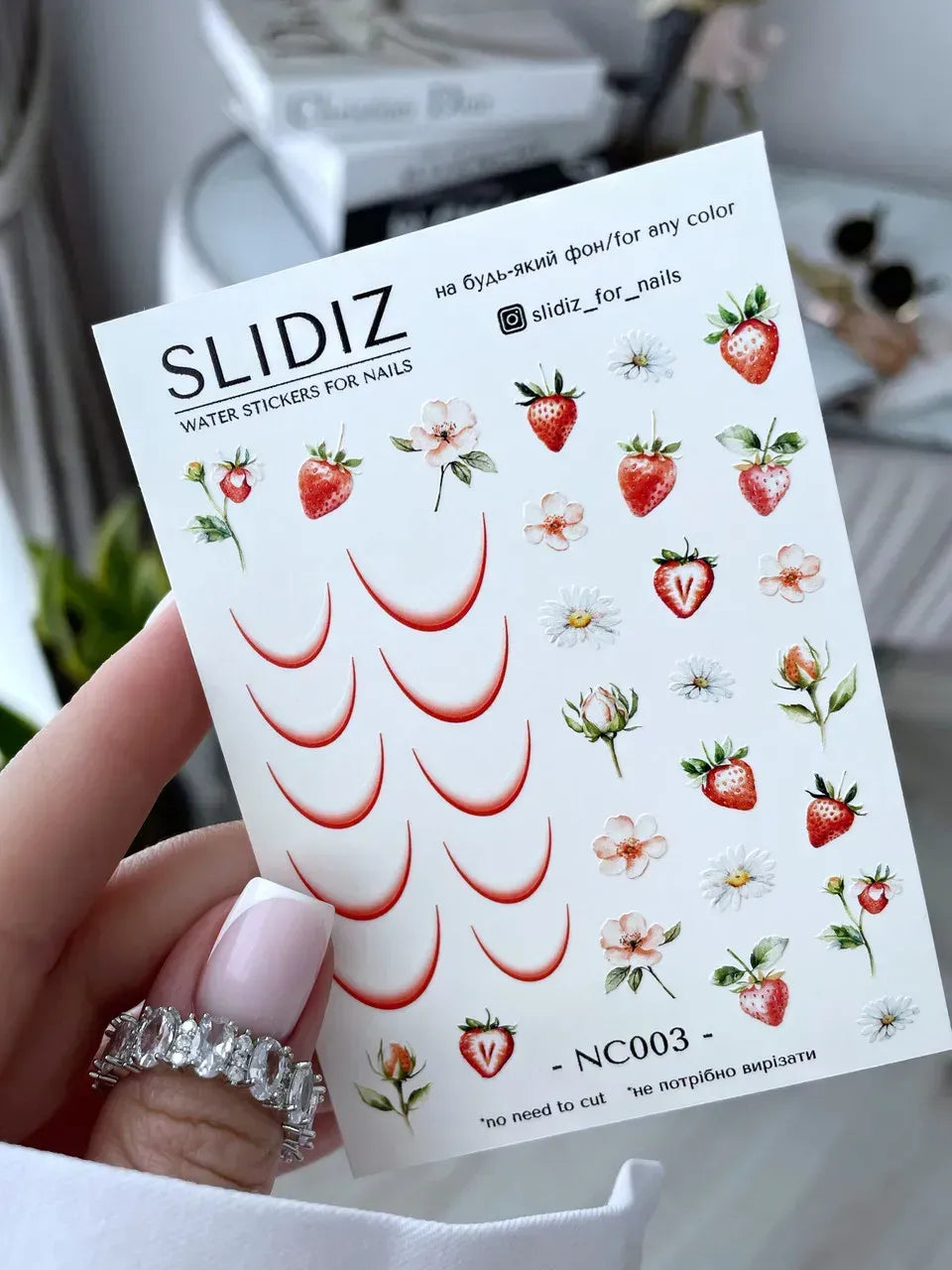 Nail slider decals with no excess film NC003