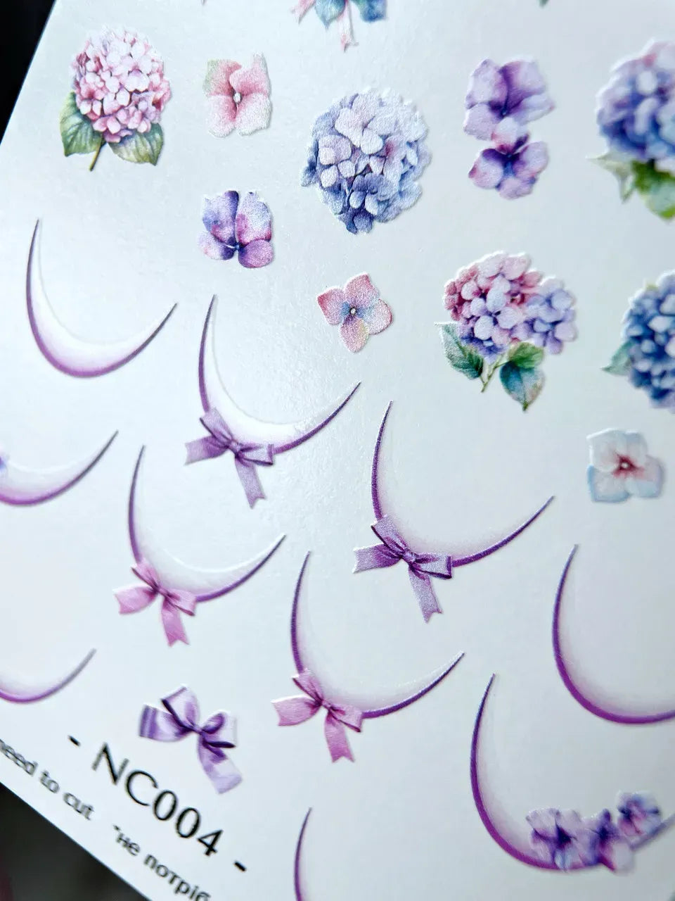 Nail slider decals with no excess film NC004