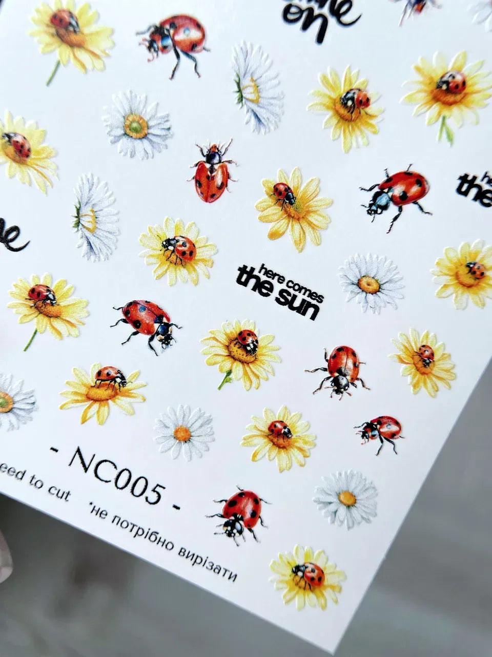 Nail slider decals with no excess film NC005