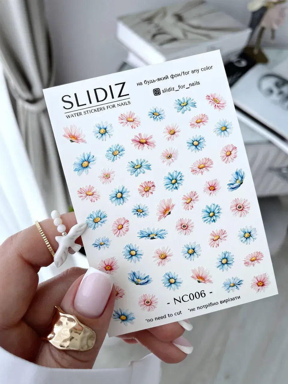 Nail slider decals with no excess film NC006