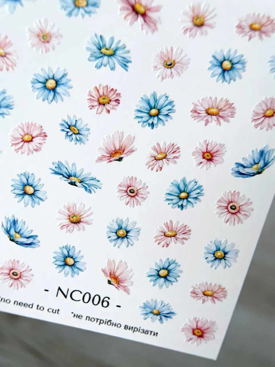 Nail slider decals with no excess film NC006