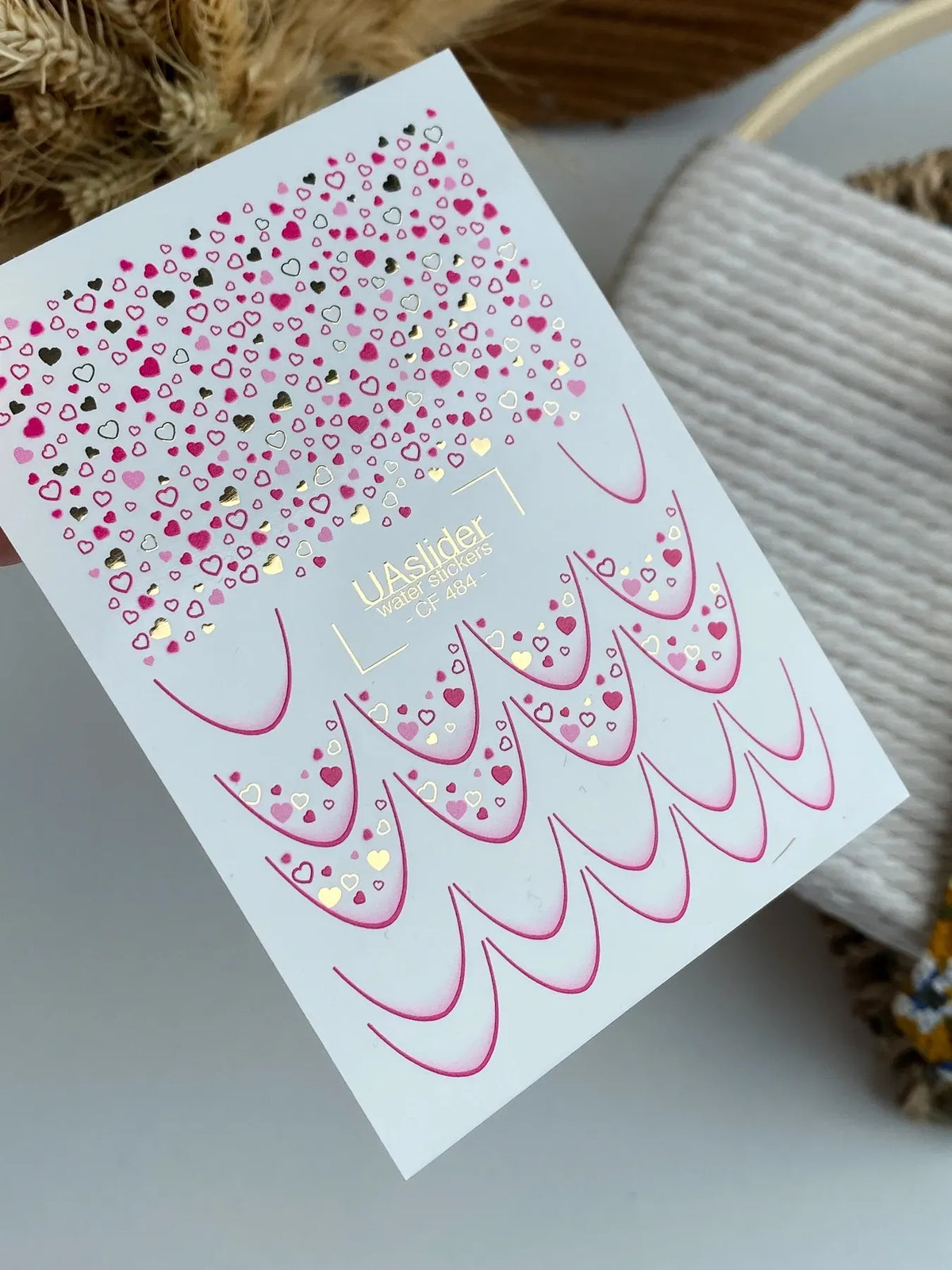 Foil Nail slider decals on any background CF_484