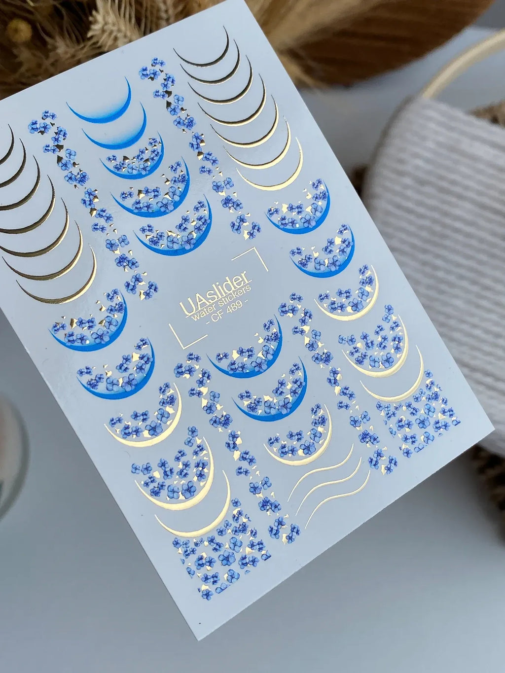 Foil Nail slider decals on any background CF_489