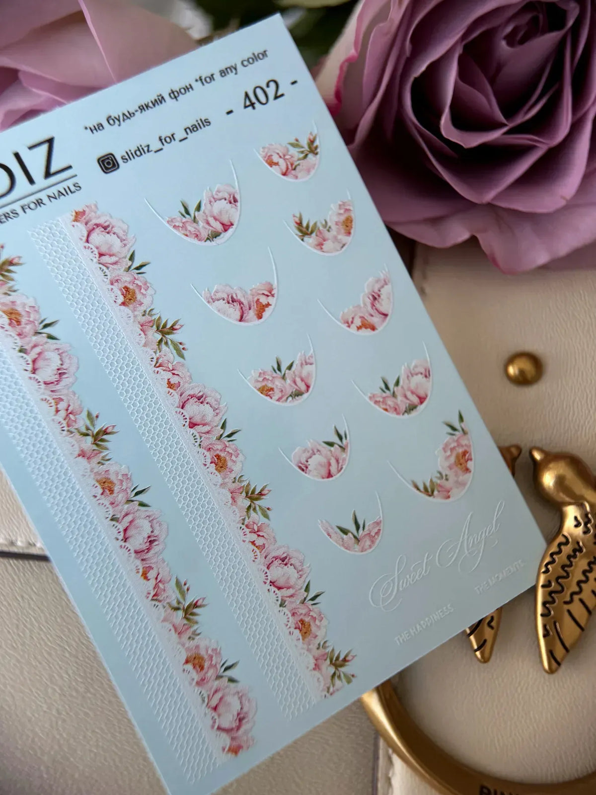 Nail slider decals on any background 402