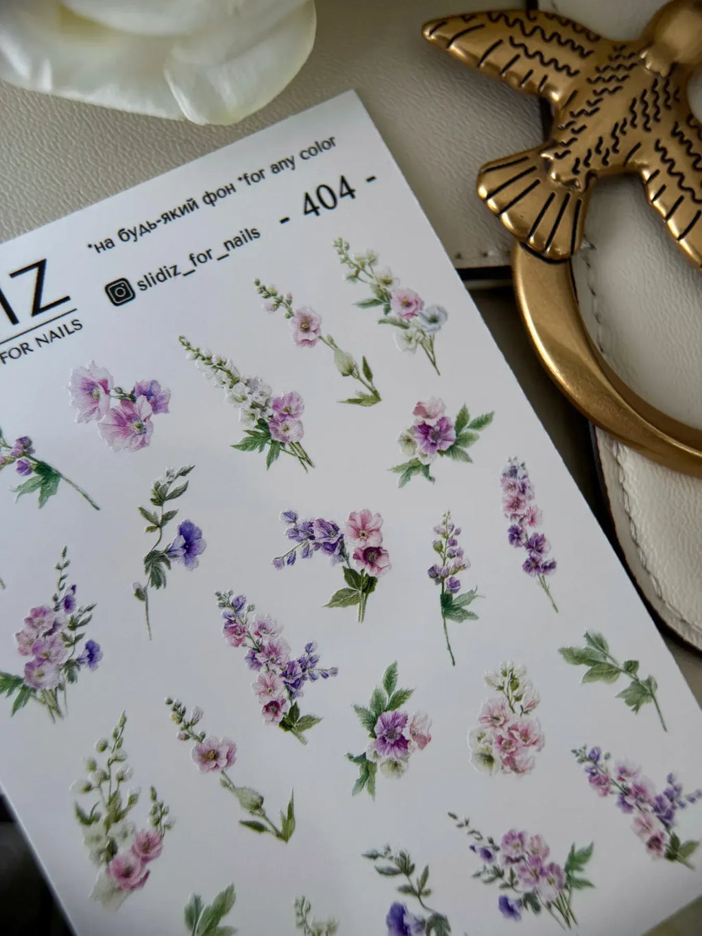 Nail slider decals on any background 404