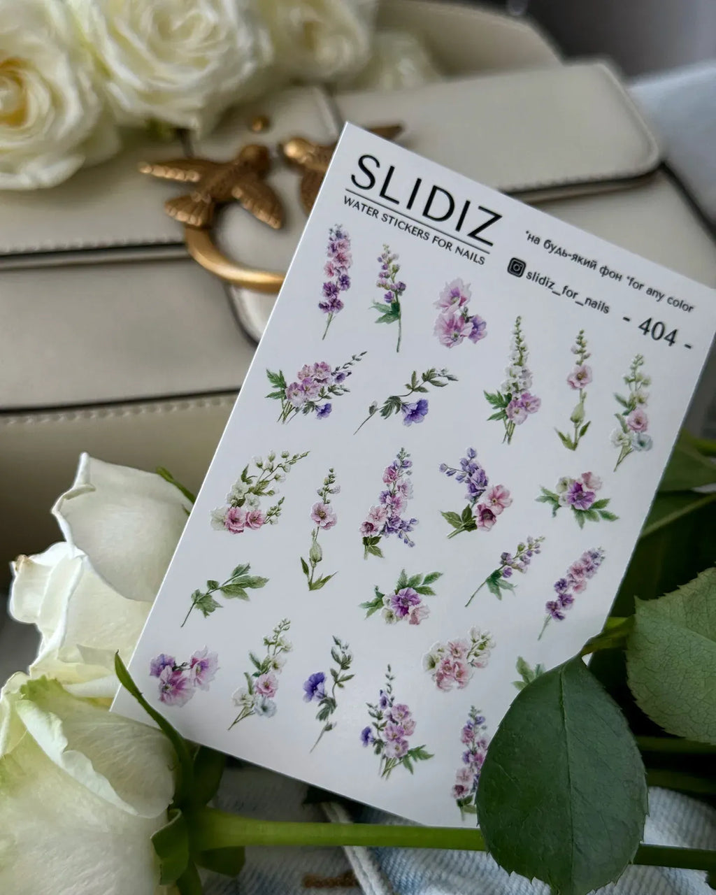 Nail slider decals on any background 404