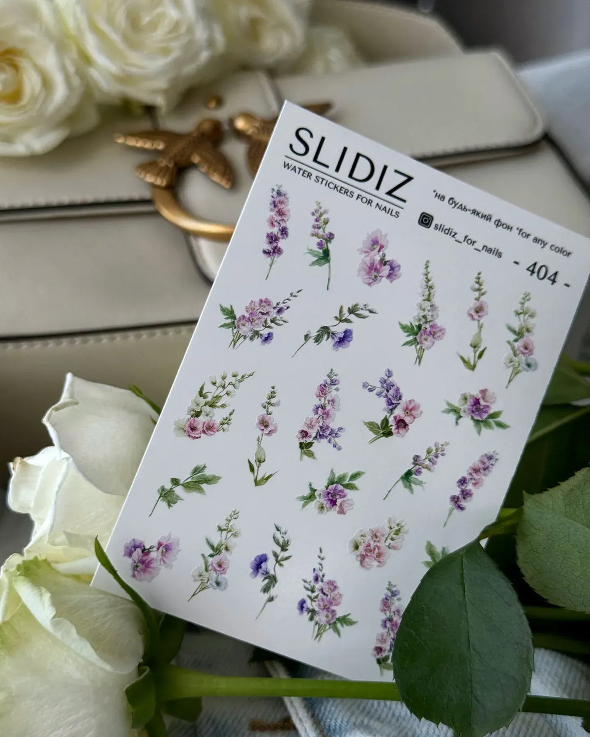Nail slider decals on any background 404