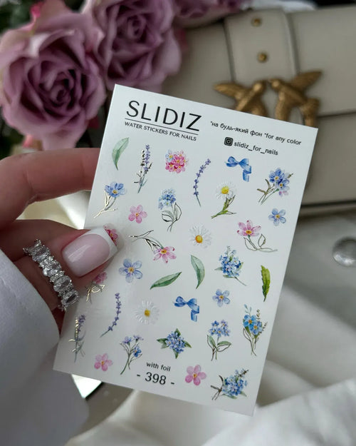 Foil Nail slider decals on any background 398