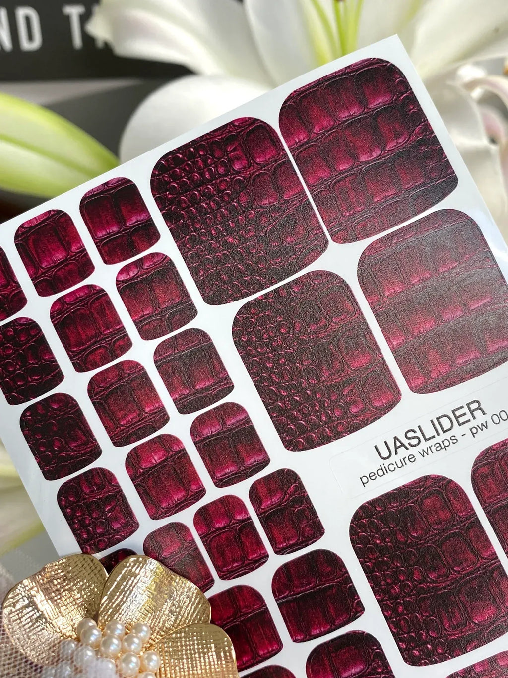Pedicure nail wrap pw 001