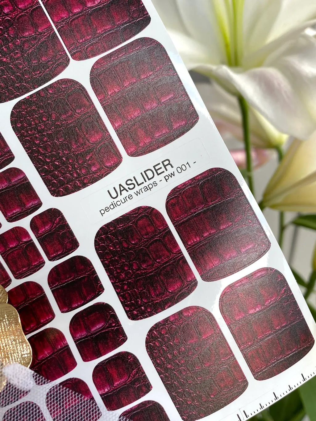 Pedicure nail wrap pw 001