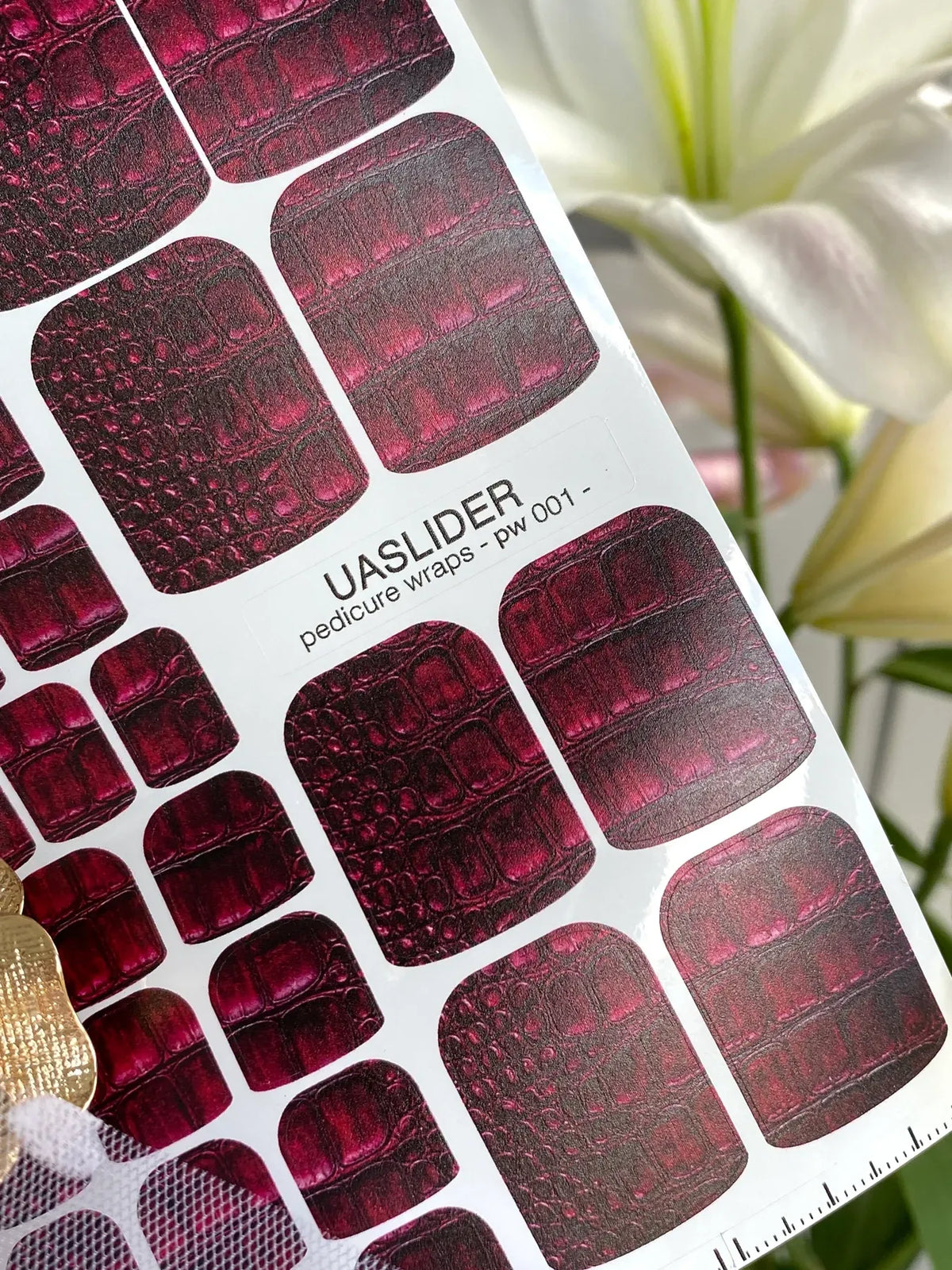 Pedicure nail wrap pw 001