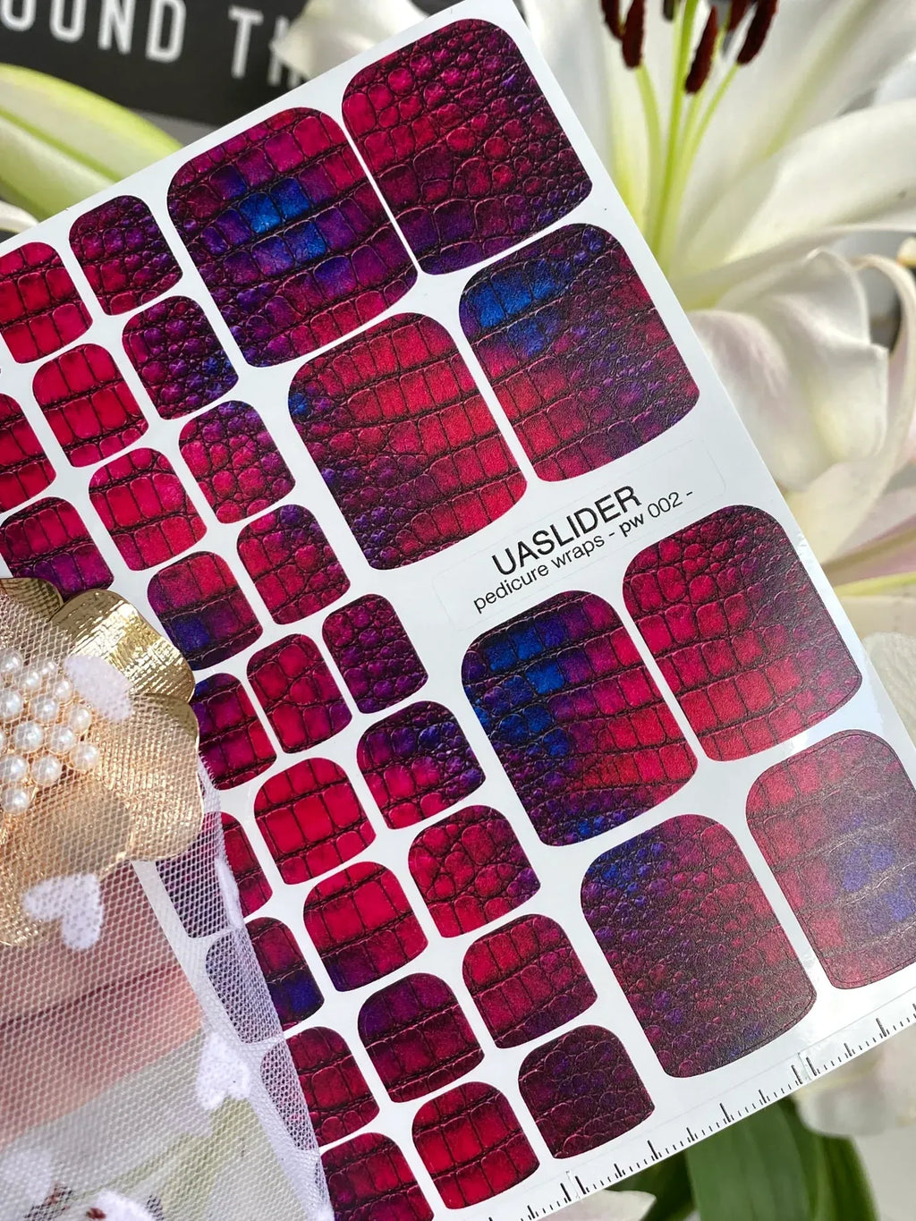 Pedicure nail wrap pw 002