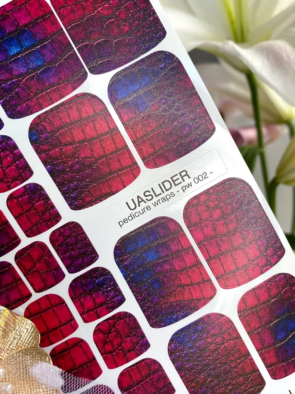 Pedicure nail wrap pw 002