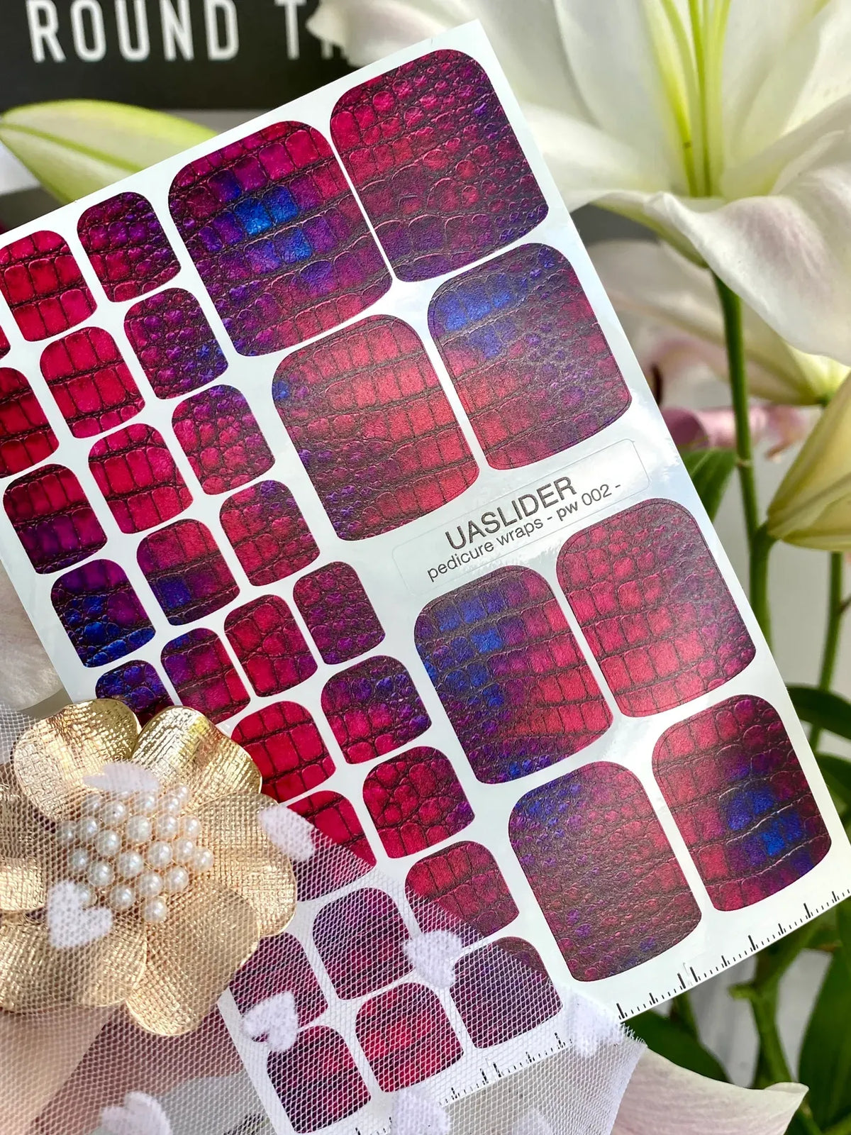 Pedicure nail wrap pw 002