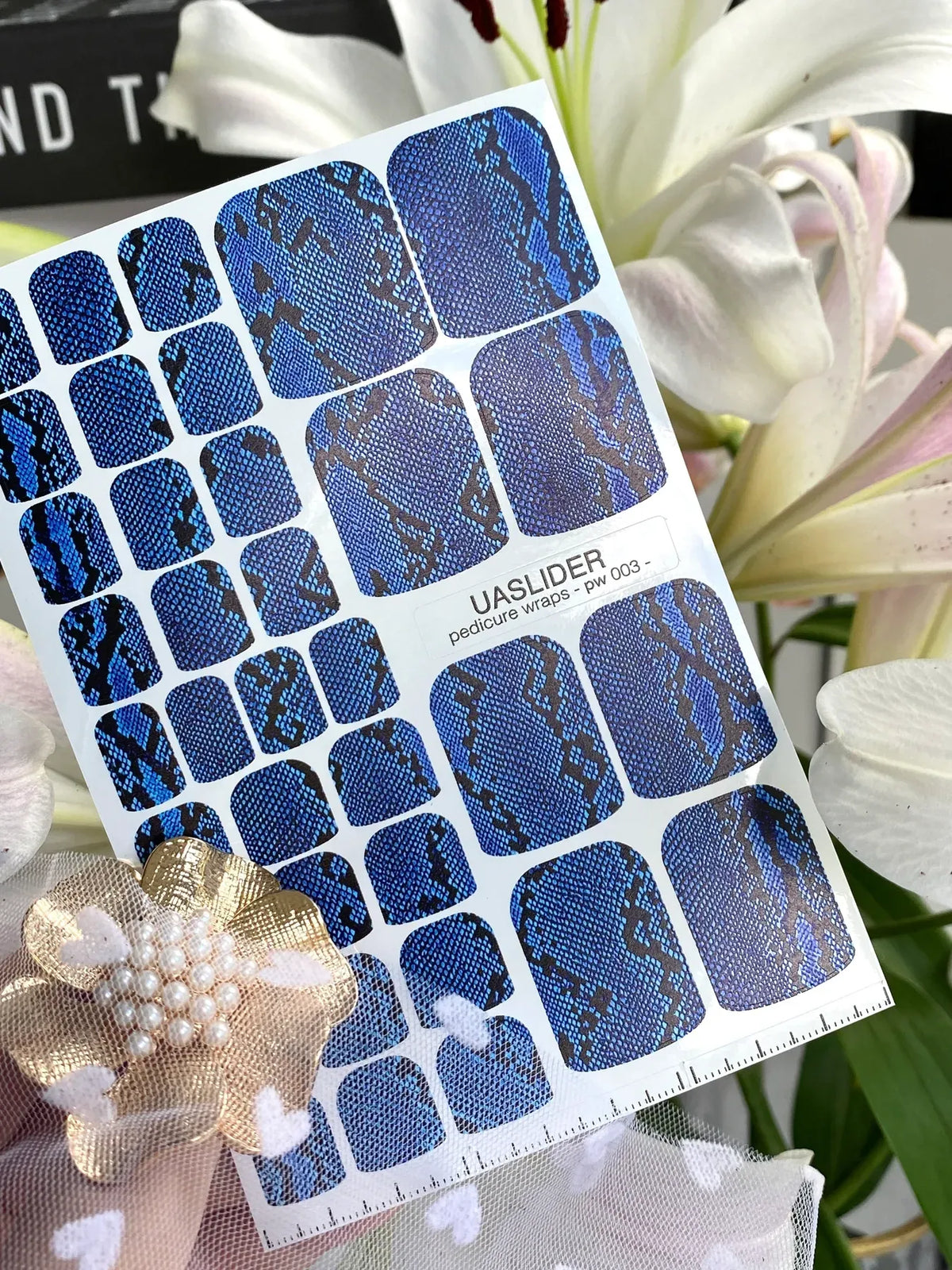 Pedicure nail wrap pw 003