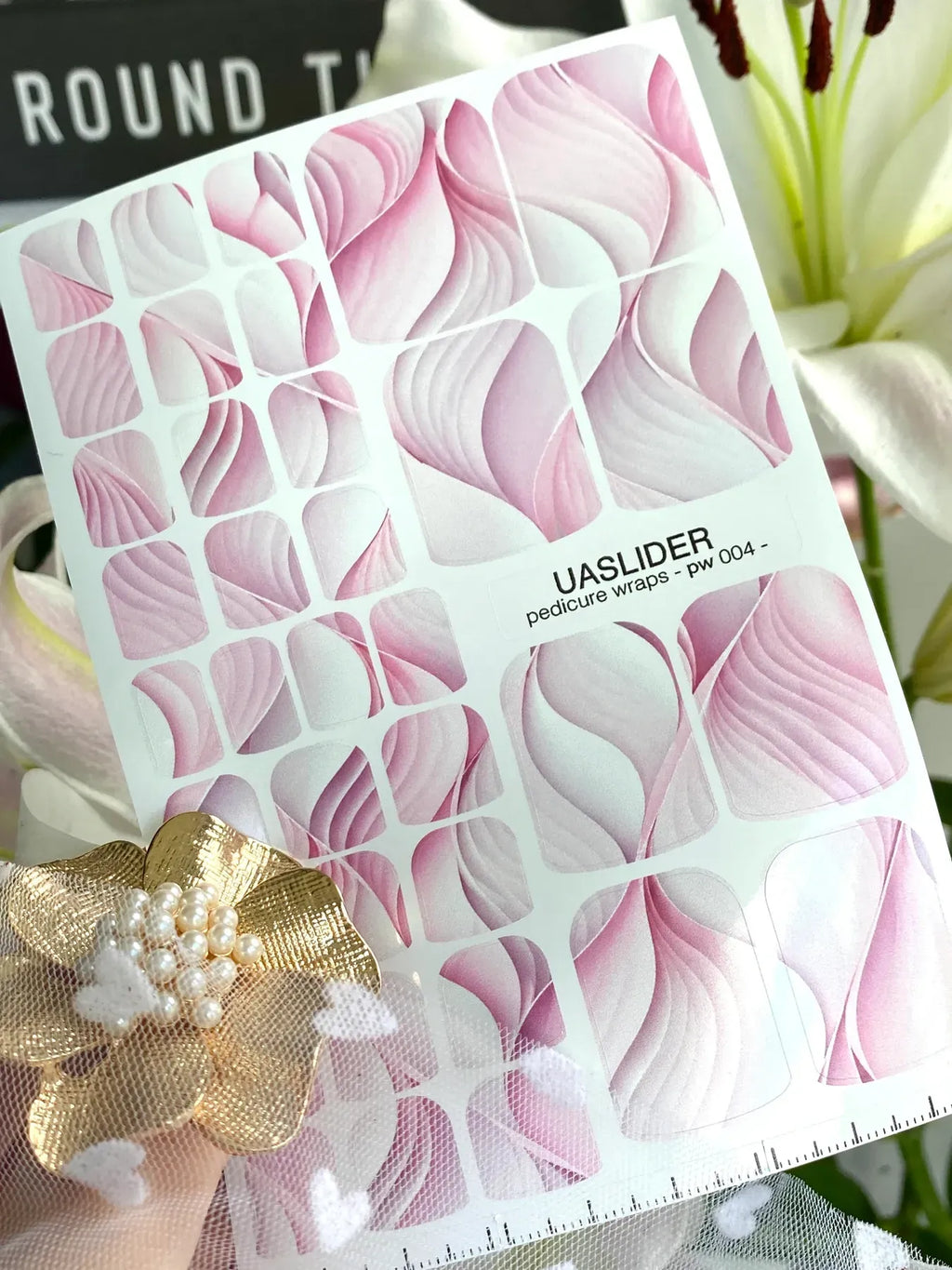 Pedicure nail wrap pw 004