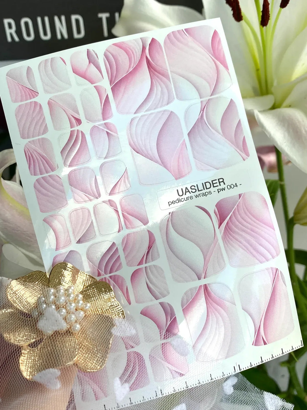 Pedicure nail wrap pw 004